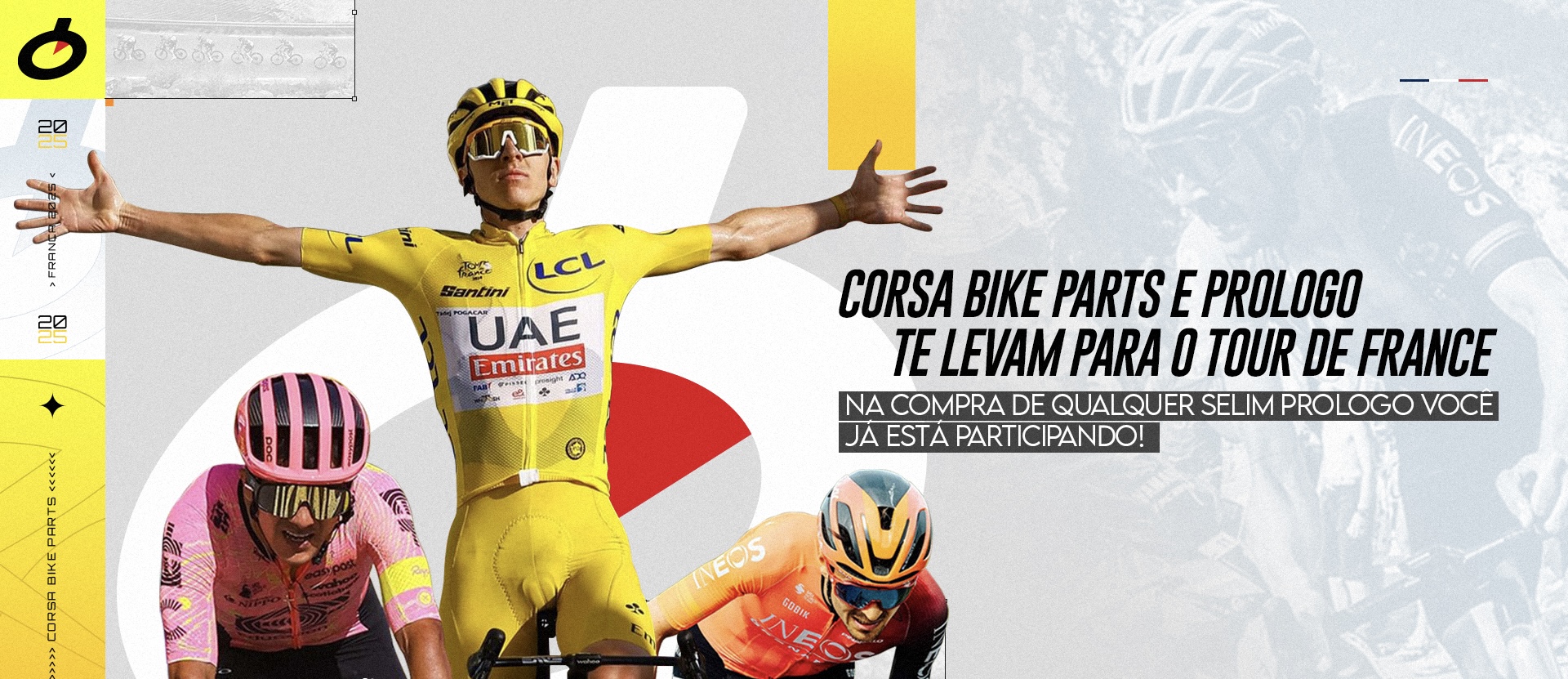 Corsa e Prologo te levam para o Tour de France